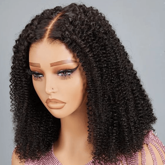 Small kinky Curly Glueless 5x5 Closure HD Lace Wig 14